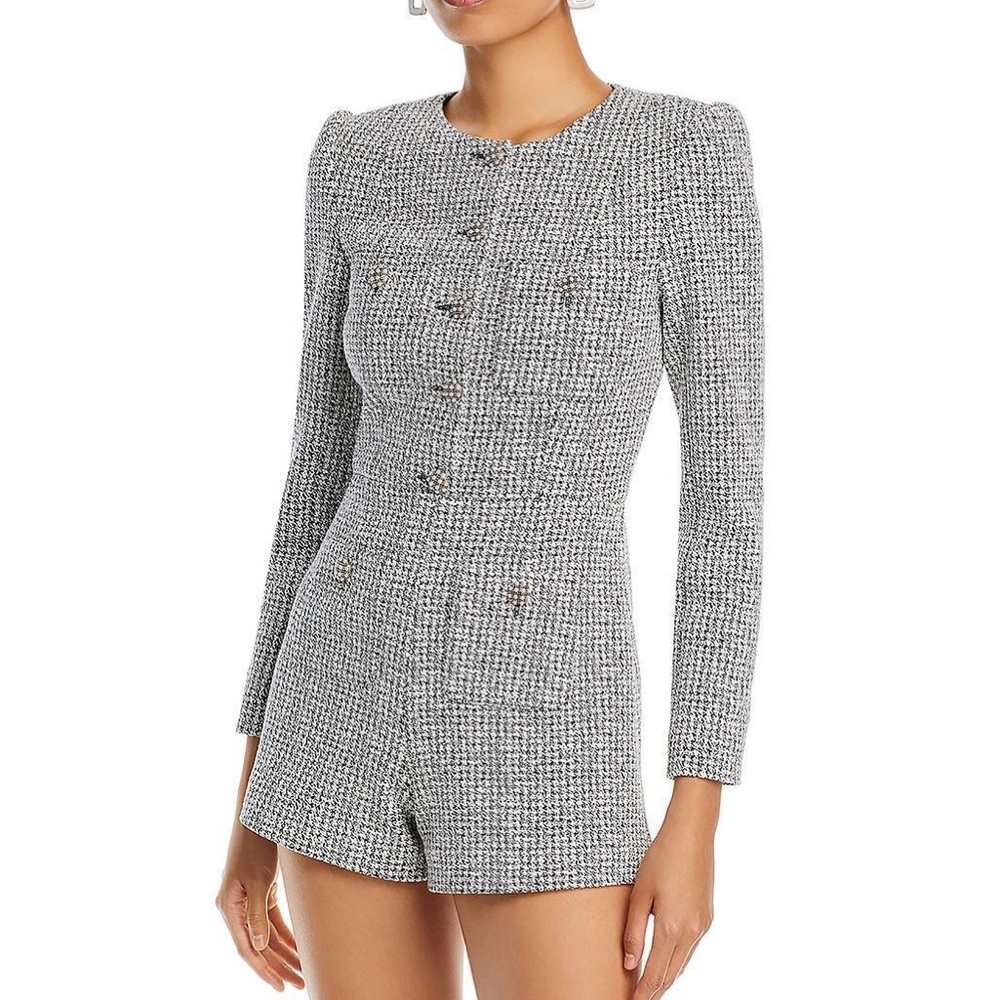 Alice + Olivia Tweed Jumpsuit - Picture 2 of 7